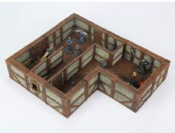 WARLOCK TILES -  TOWN & VILLAGE - FULL HEIGHT PLASTER WALLS EXPANSION -  TERRAIN MINIATURE II