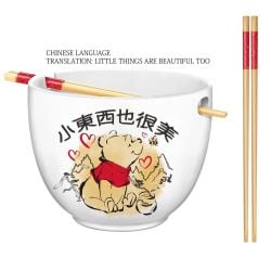 WINNIE L'OURSON -  LES PETITES CHOSES SONT BELLES AUSSI -  BOL À RAMEN ET BAGUETTES