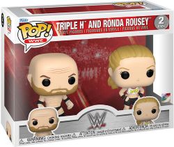 WWE -  FIGURINE POP! EN VINYLE DE TRIPLE H ET RONDA ROUSEY (10 CM) 2 PACK