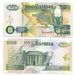 ZAMBIE -  20 KWACHA 1992 (UNC) 36