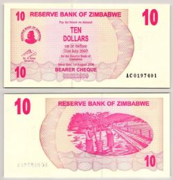 ZIMBABWE -  10 DOLLARS 2006 (UNC) 39