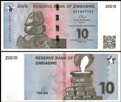 ZIMBABWE -  10 ZIG 2024 (UNC) 110