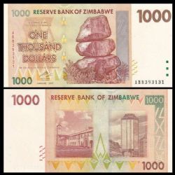 ZIMBABWE -  1000 DOLLARS 2007 (2008) (UNC) 71