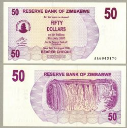 ZIMBABWE -  50 DOLLARS 2006 (UNC) 41