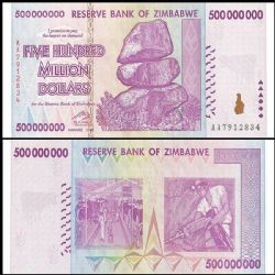 ZIMBABWE -  500 000 000 DOLLARS 2008 (UNC) 82