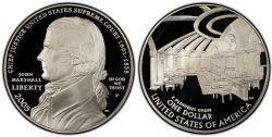 ÉPREUVE AMÉRICANE -  DOLLAR EN ARGENT CHIEF JUSTICE JOHN MARSHALL -  PIÈCES DES ÉTATS-UNIS 2005