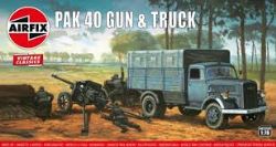 ÉQUIPEMENT MILITAIRE -  OPEL BLITZ & PAK 40 GUN - 1/76 -  AIRFIX