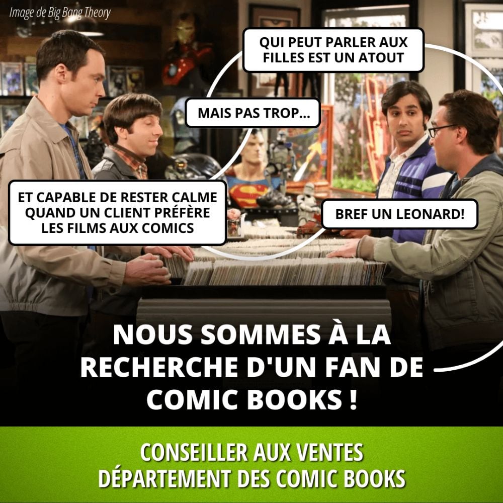 Offre d'emploi à Québec - Département des comic books